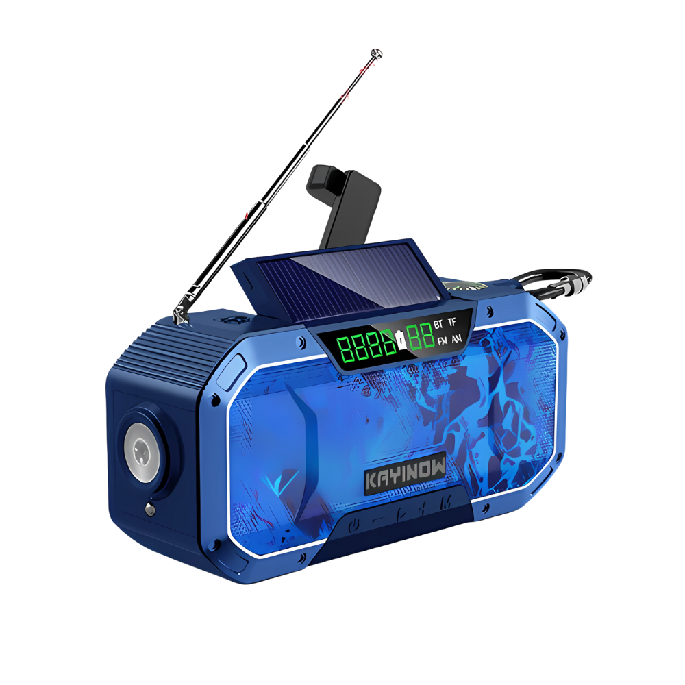 SafeWave Pro | Notfallradio | Solar & Handkurbel | Powerbank & LED-Licht