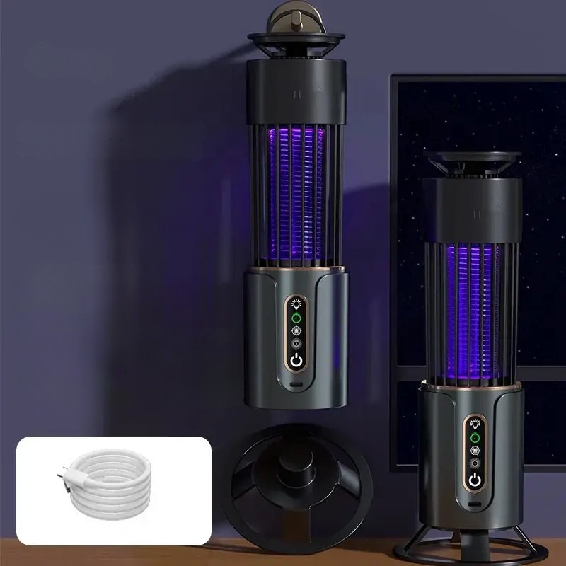 ViraGuard | Mückenfalle mit Nachtlicht & Timer | USB-C Aufladung | Tragbar und Flexibel