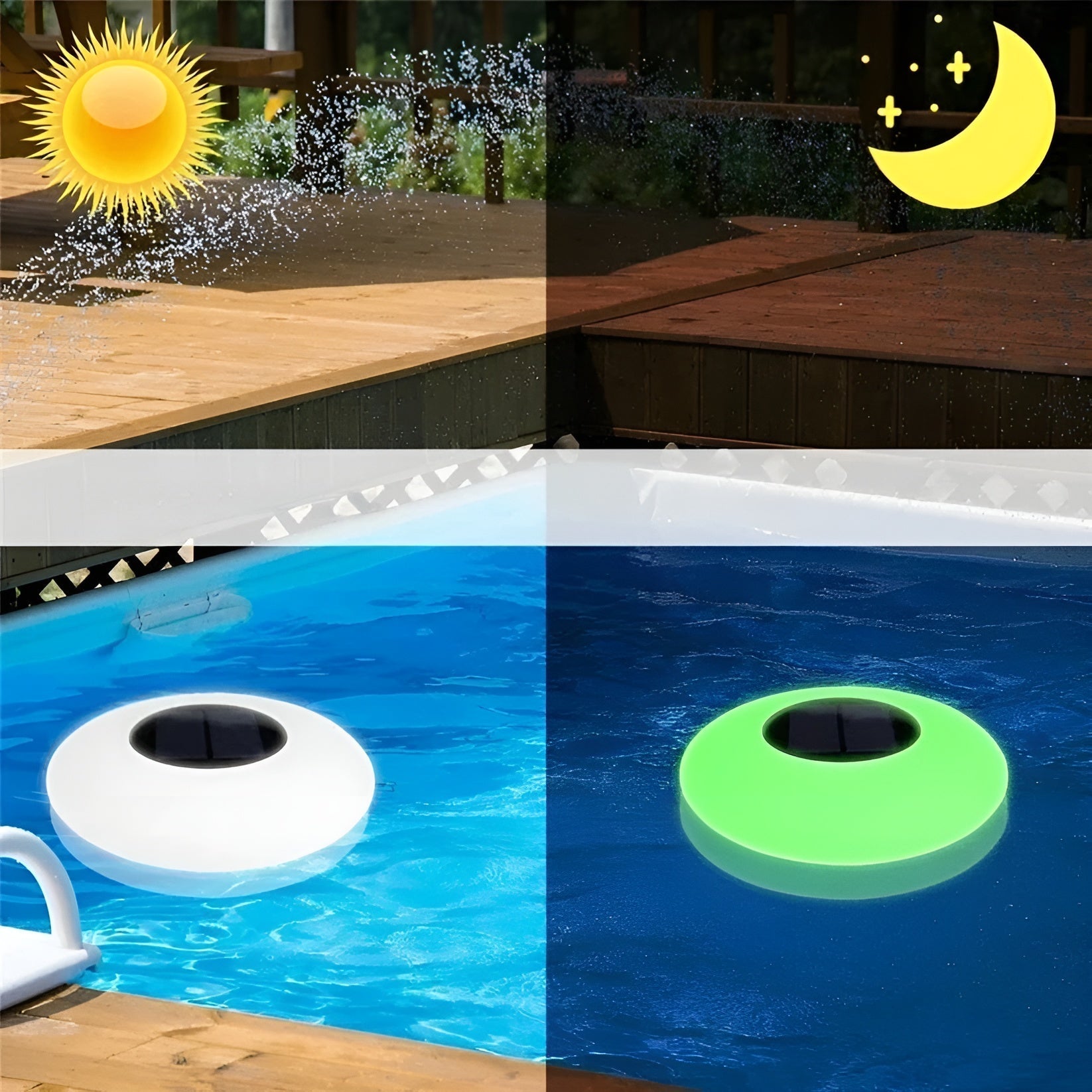 SolarWave | Solar Schwimmlicht | Farbwechsel | Automatisches Leuchten
