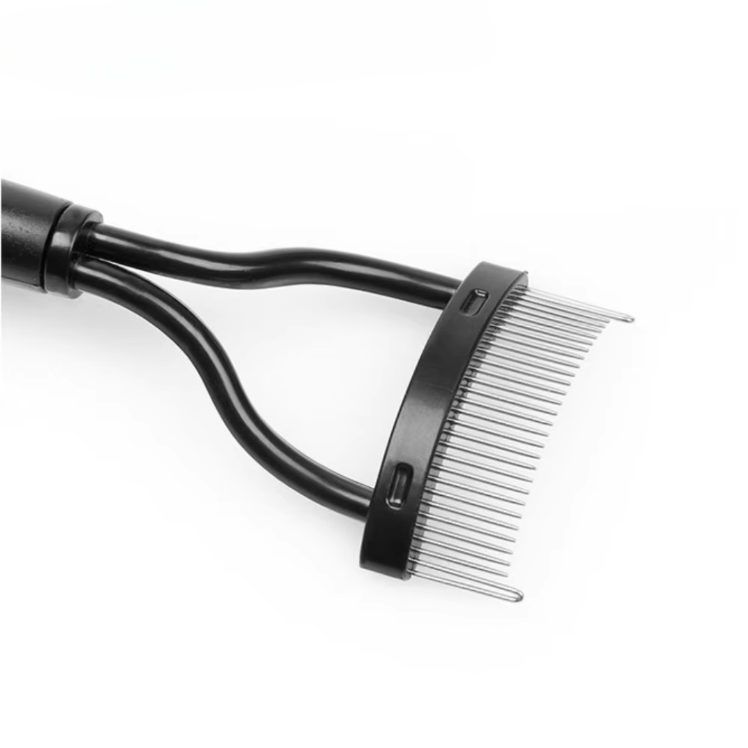 LashPerfection Wimpernkamm & Mascara-Bürstchen | Klümpchenfreie Anwendung | Ergonomisch Gebogen | Mit Schutzkappe