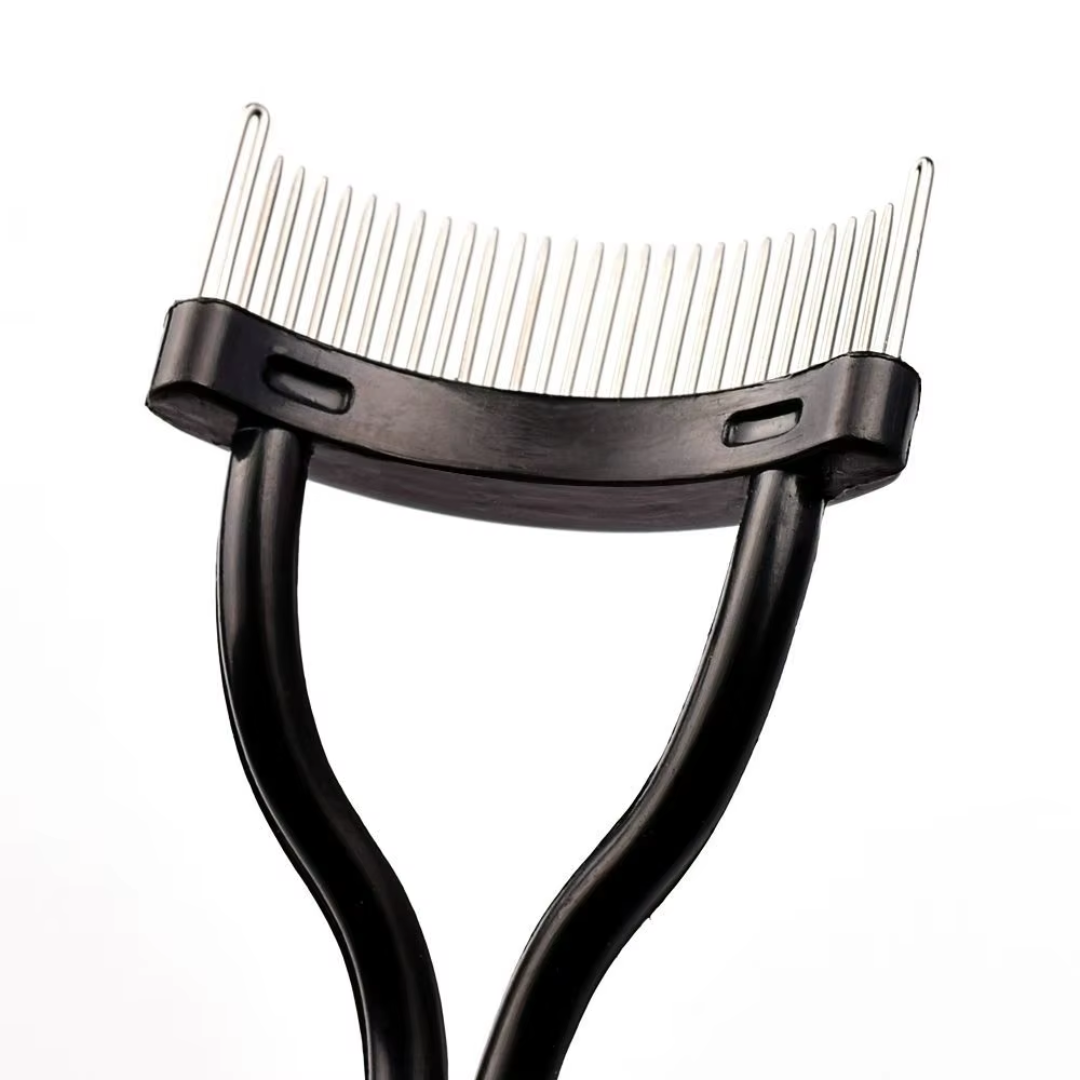 LashPerfection Wimpernkamm & Mascara-Bürstchen | Klümpchenfreie Anwendung | Ergonomisch Gebogen | Mit Schutzkappe