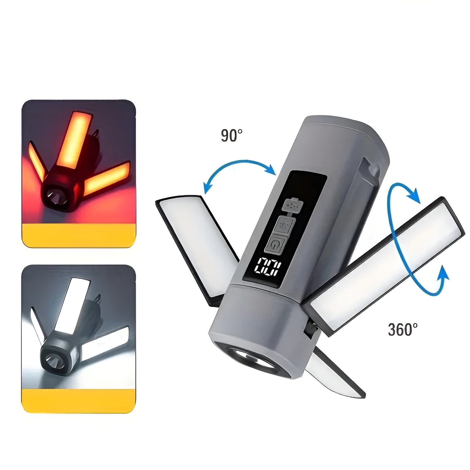 Luminox LED Campinglampe | USB-Aufladung & 360° Drehung | Wetterfest & Kompakt