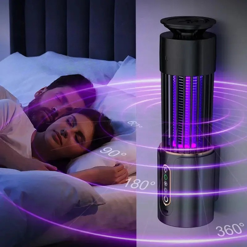 ViraGuard | Mückenfalle mit Nachtlicht & Timer | USB-C Aufladung | Tragbar und Flexibel