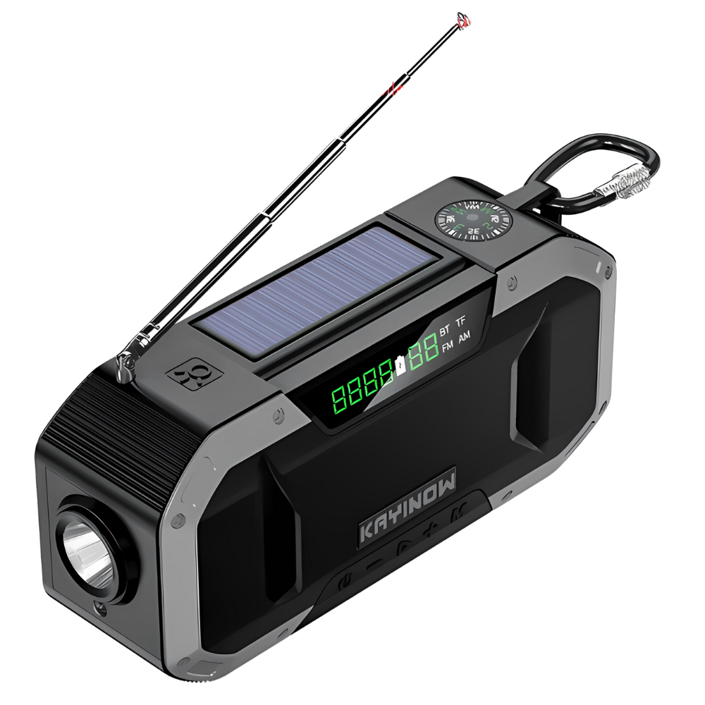 SafeWave Pro | Notfallradio | Solar & Handkurbel | Powerbank & LED-Licht