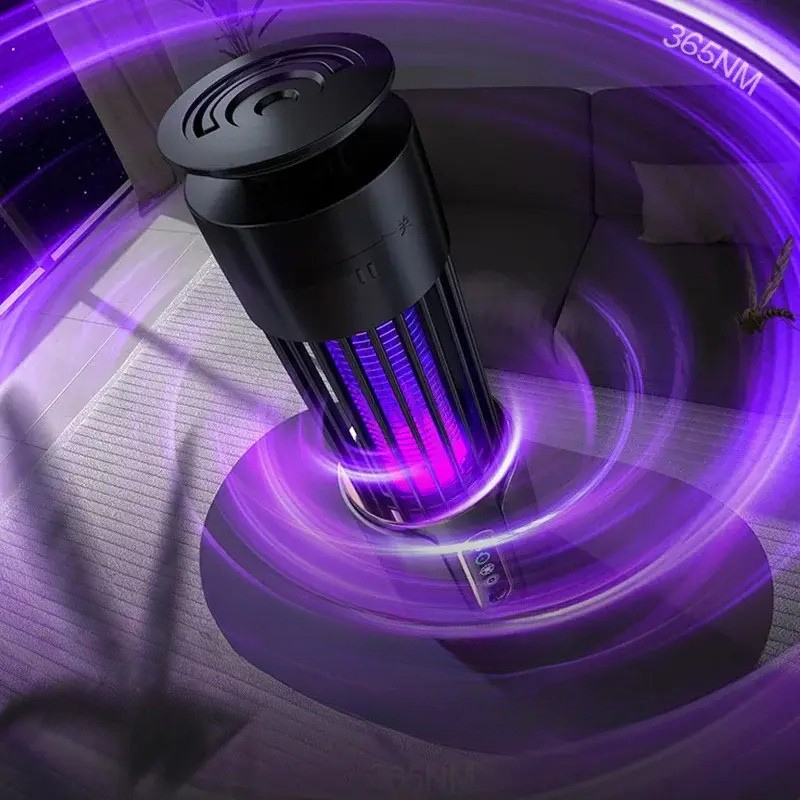 ViraGuard | Mückenfalle mit Nachtlicht & Timer | USB-C Aufladung | Tragbar und Flexibel