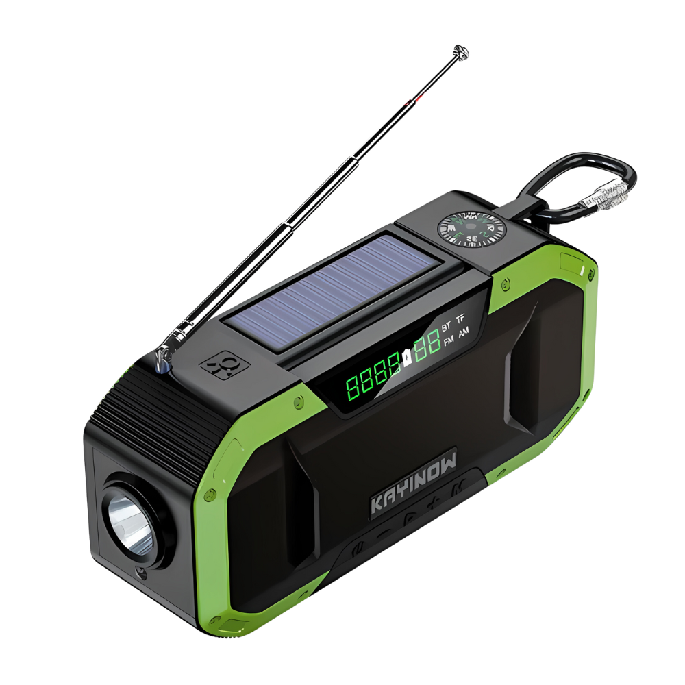 SafeWave Pro | Notfallradio | Solar & Handkurbel | Powerbank & LED-Licht