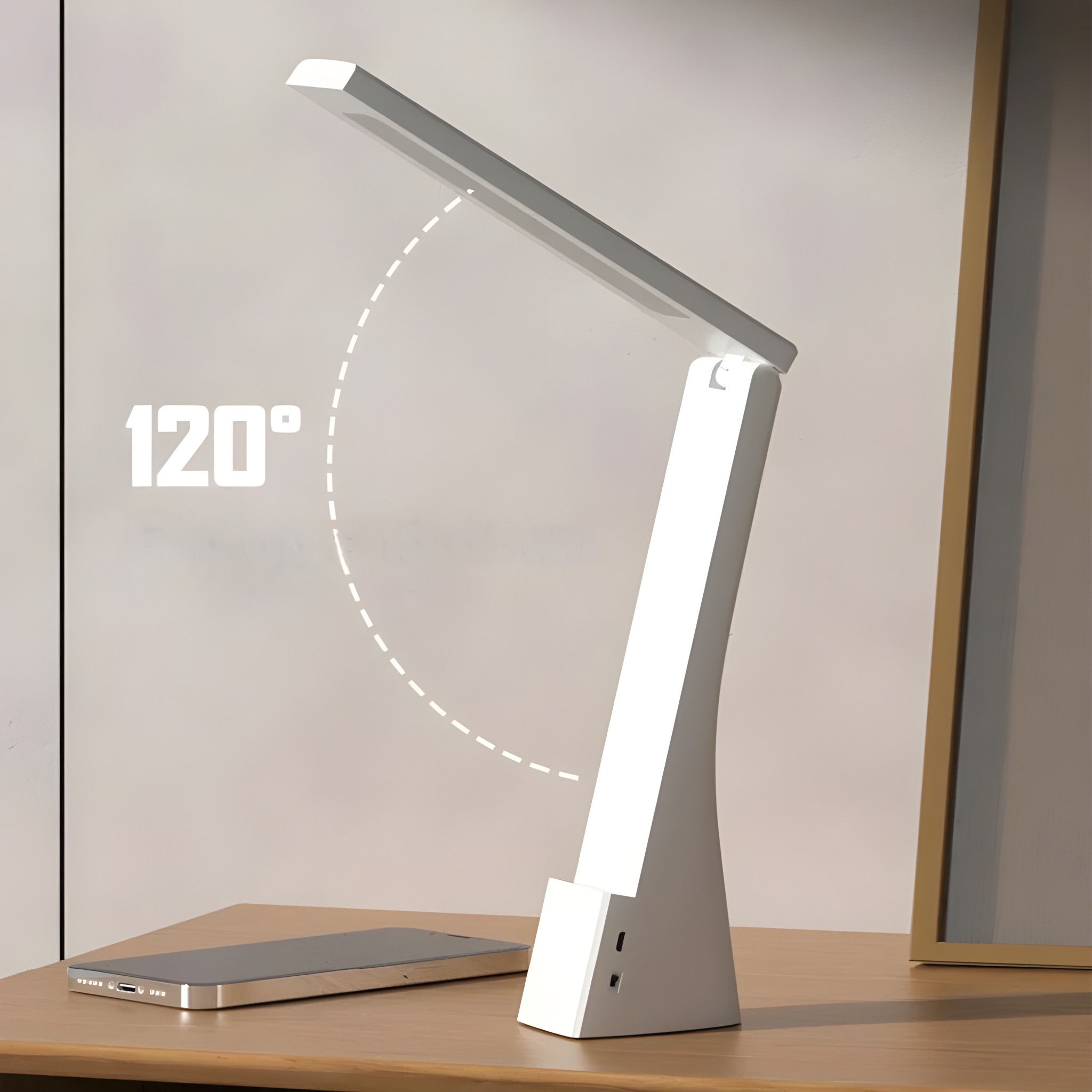 Brightivo LED Schreibtischlampe | Flexibler Leuchtarm & dimmbar | Modern & platzsparend | Für Homeoffice, Studium & Lesen