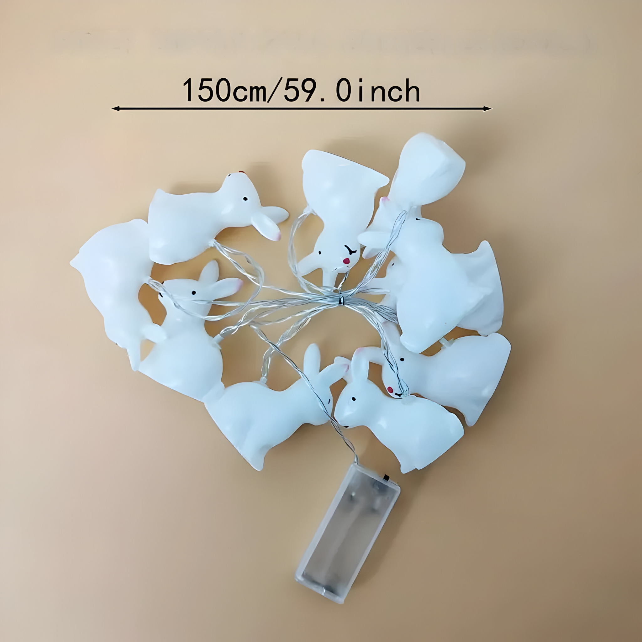 BunnyGlow LED Hasen-Lichterkette | Vintage-Deko & Batteriebetrieben | Für Ostern, Kinderzimmer & Wohnzimmer | Nostalgischer Charme