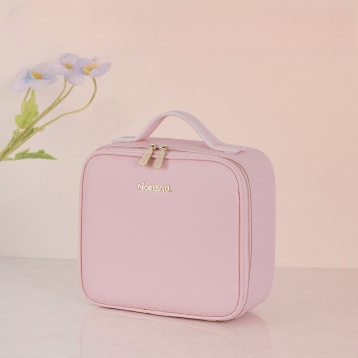 Visavie GlowCase | LED-Kosmetiktasche | Spiegel | 3 Lichtstufen | 26×23×11 cm