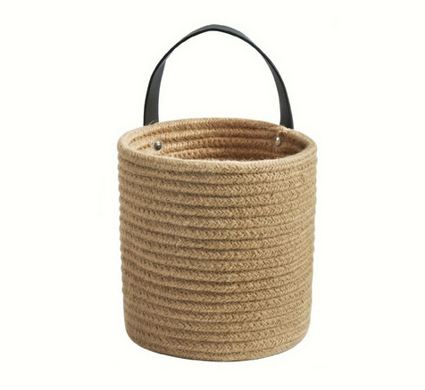Harmona Hanging Baskets Set | Handgewebt aus Baumwollseil | Für Wanddekoration & Aufbewahrung | 2er-Set