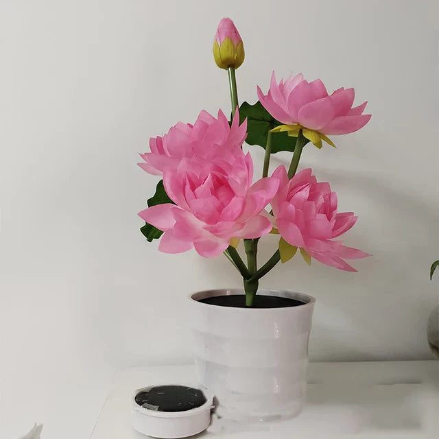 Solaflora Lotus Solarleuchte | Wetterfest IP65 | Warmweiß | Garten & Terrasse