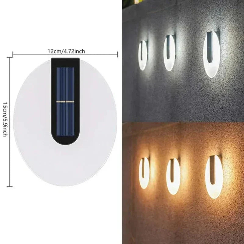 Glanoa Solar Wandlicht | Elegante LED Außenleuchte | Kabellos & Wetterfest