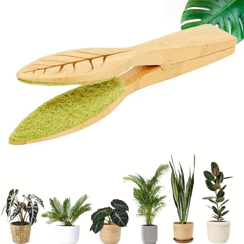 Leafina Blattreiniger | Aus Holz | Für Zimmer- & Gartenpflanzen | Manuelle Reinigung