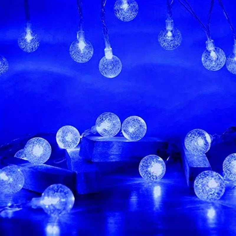 BubbleGlow LED-Lichterkette | Kugelförmig | 10/20/40 LEDs | USB- und batteriebetrieben | Warmweiß, Blau oder Mehrfarbig | Ideal für Hochzeits- und Partydekoration