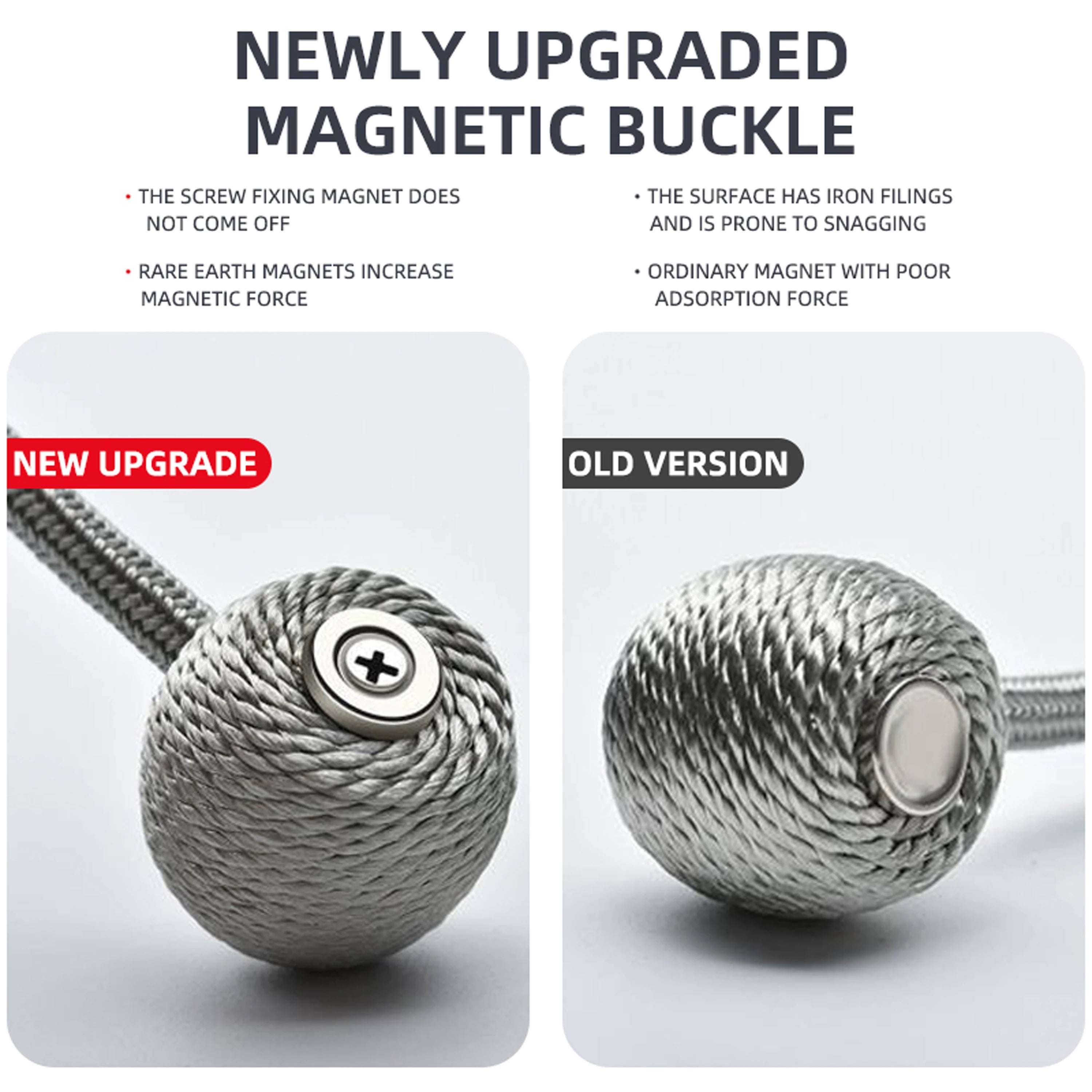 MagnoLuxe Gardinenhalter Set mit 2 Stück | Modernes Design Magnetische Kugel-Gardinenhalter | Flexible Kordelbindungen für Wohnzimmer- und Schlafzimmergardinen