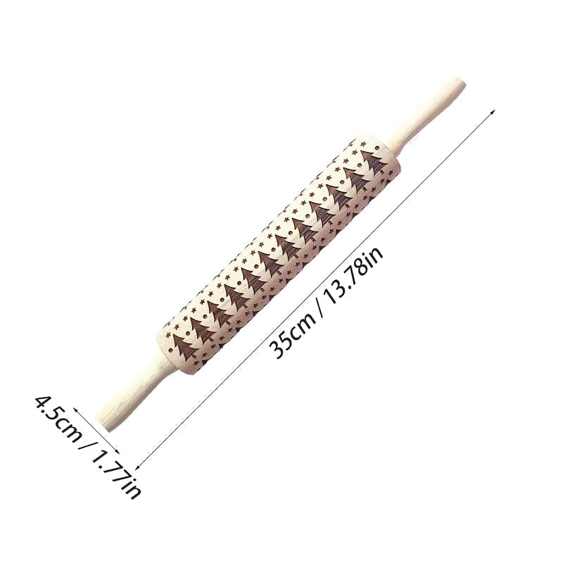 MerryRoll - Weihnachtliche Rolling Pins aus Holz [Letzter Tag Rabatt]