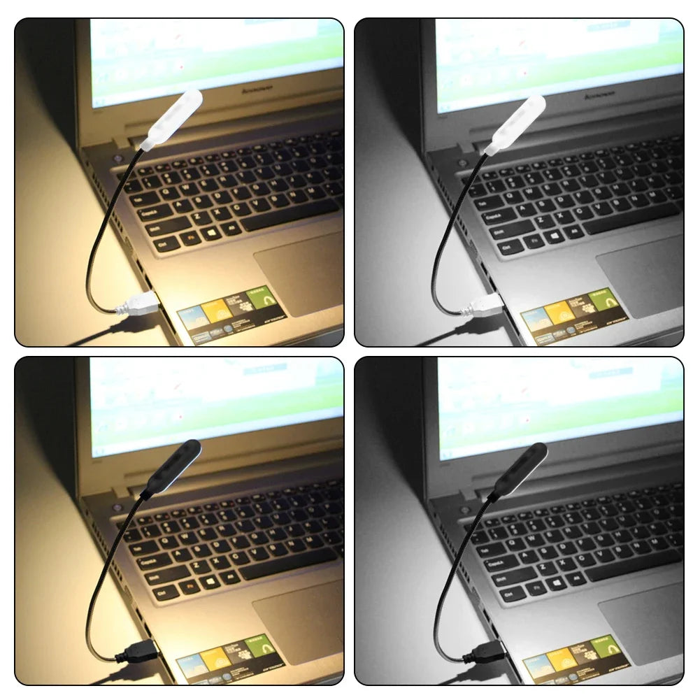 FlexiBeam USB LED Leselampe | Wiederaufladbar & Energiesparend | Flexibler Schwanenhals | Warmweiß & Kaltweiß | Kompatibel mit Laptop, PC & Powerbank