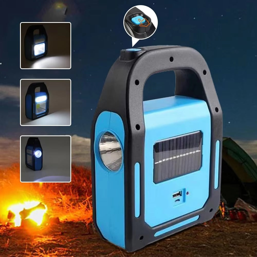SolarLite Max | 3-in-1 Solarlampe & Powerbank | Outdoor-Ready | USB & Solar