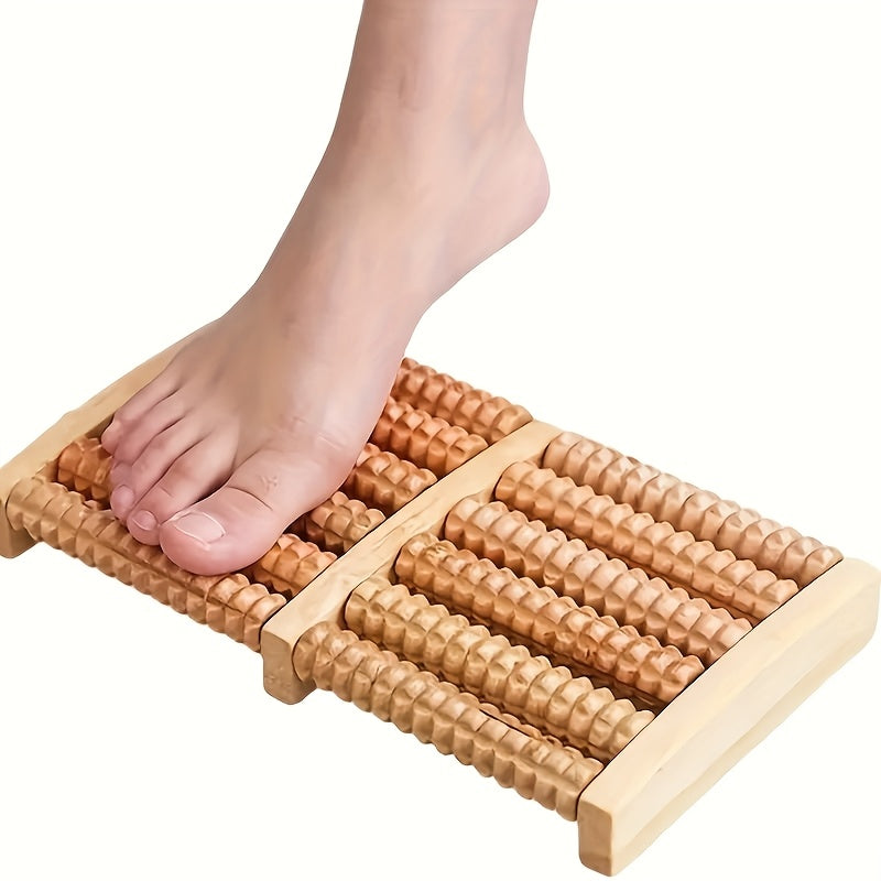 Solevia | Fußmassageroller aus Holz | Druckpunktmassage & kompakt | Für Zuhause, Büro & unterwegs