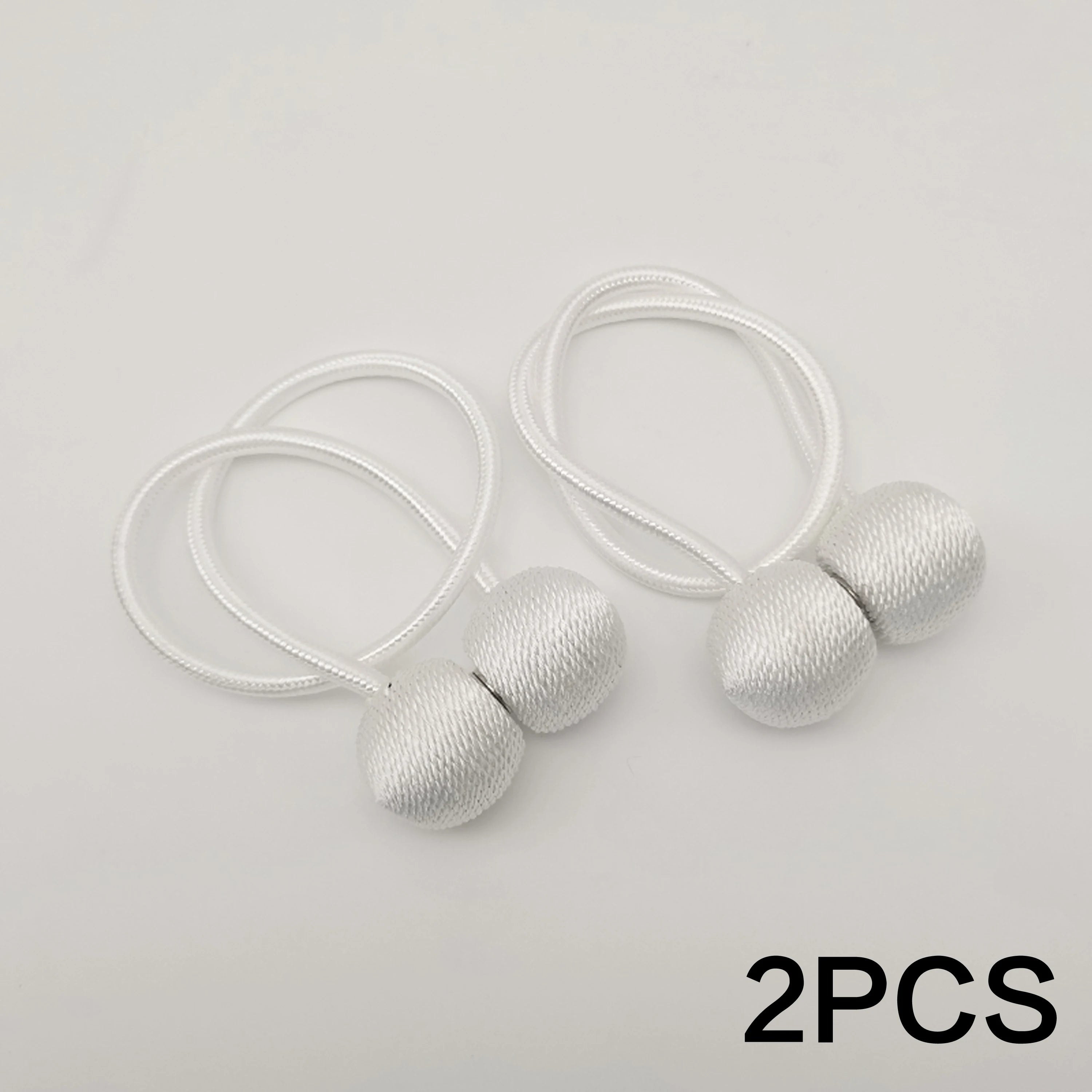 MagnoLuxe Gardinenhalter Set mit 2 Stück | Modernes Design Magnetische Kugel-Gardinenhalter | Flexible Kordelbindungen für Wohnzimmer- und Schlafzimmergardinen