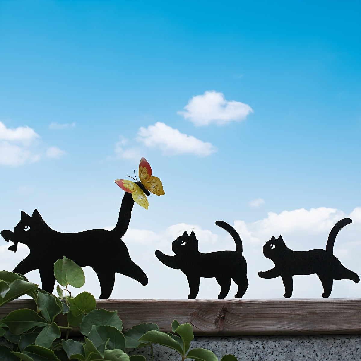 FelineCharm | Gartenfigur-Set | Wetterfest | Elegante Katzenkunst