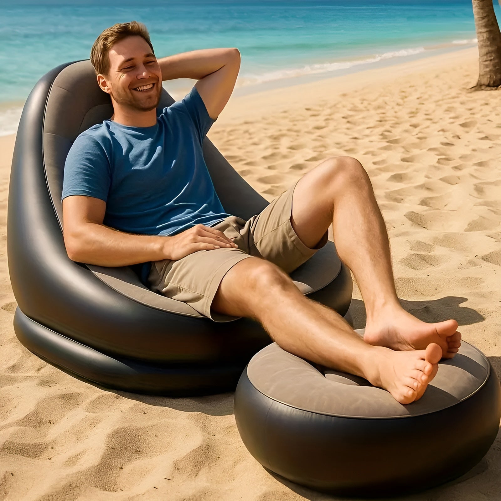 LunaLounge Air Sofa | Aufblasbar & Ergonomisch | In- und Outdoor | PVC Material