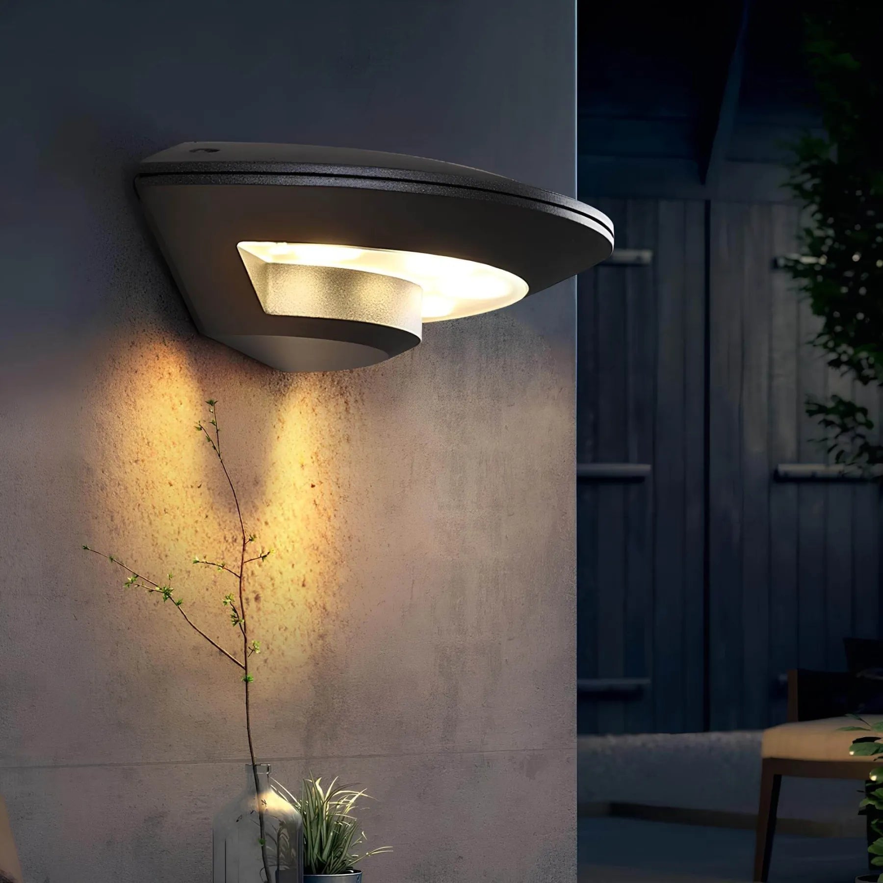 Auravio Außenwandleuchte | Schlankes Design | Warmweißes Licht | Wetterfest