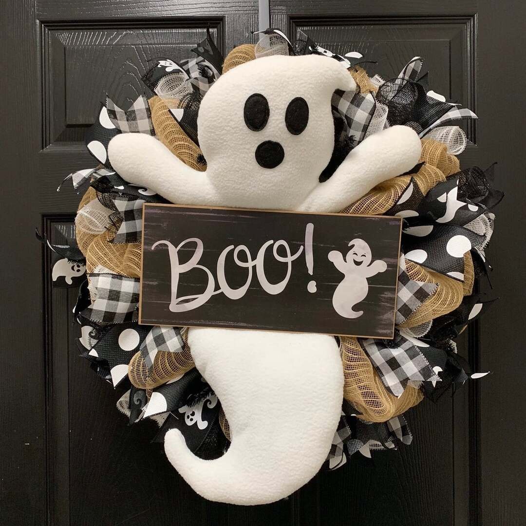 SpookyCharm – Handgemachter Halloween-Kranz im Farmhouse-Style!