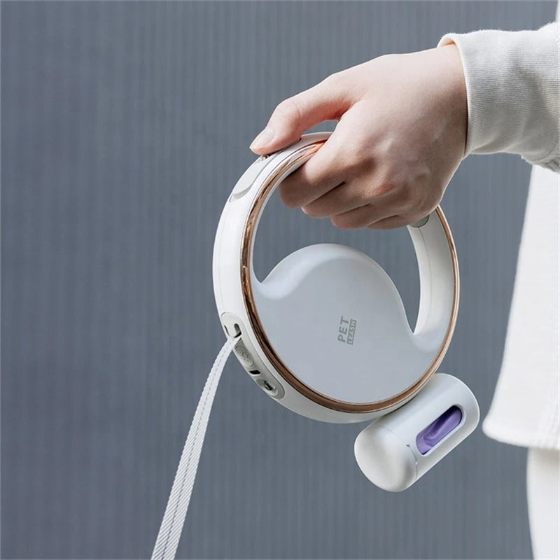 GlowLeash | Automatische Hundeleine | LED-Licht für Sicherheit | Ergonomischer Griff