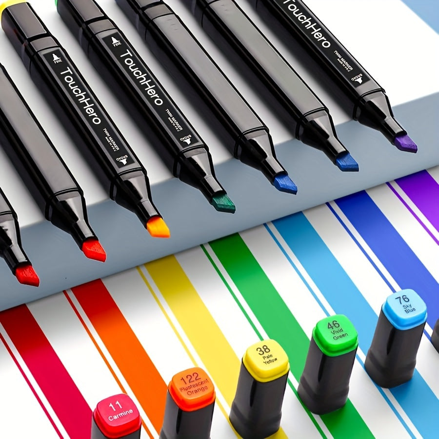 Artivio Pro | Alkoholmarker Set | 168 Farben, doppelseitige Spitzen | Für Künstler, Designer & kreative Projekte
