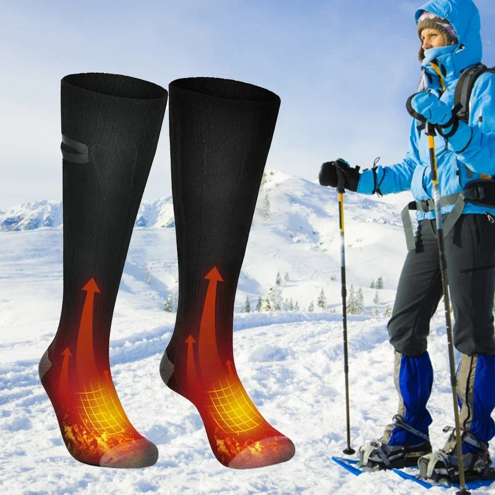 Thermavolt Beheizbare Socken | 3 Einstellbare Heizstufen | Inkl. Powerbank | Unisex Winterwarme Socken für Outdoor & Reisen