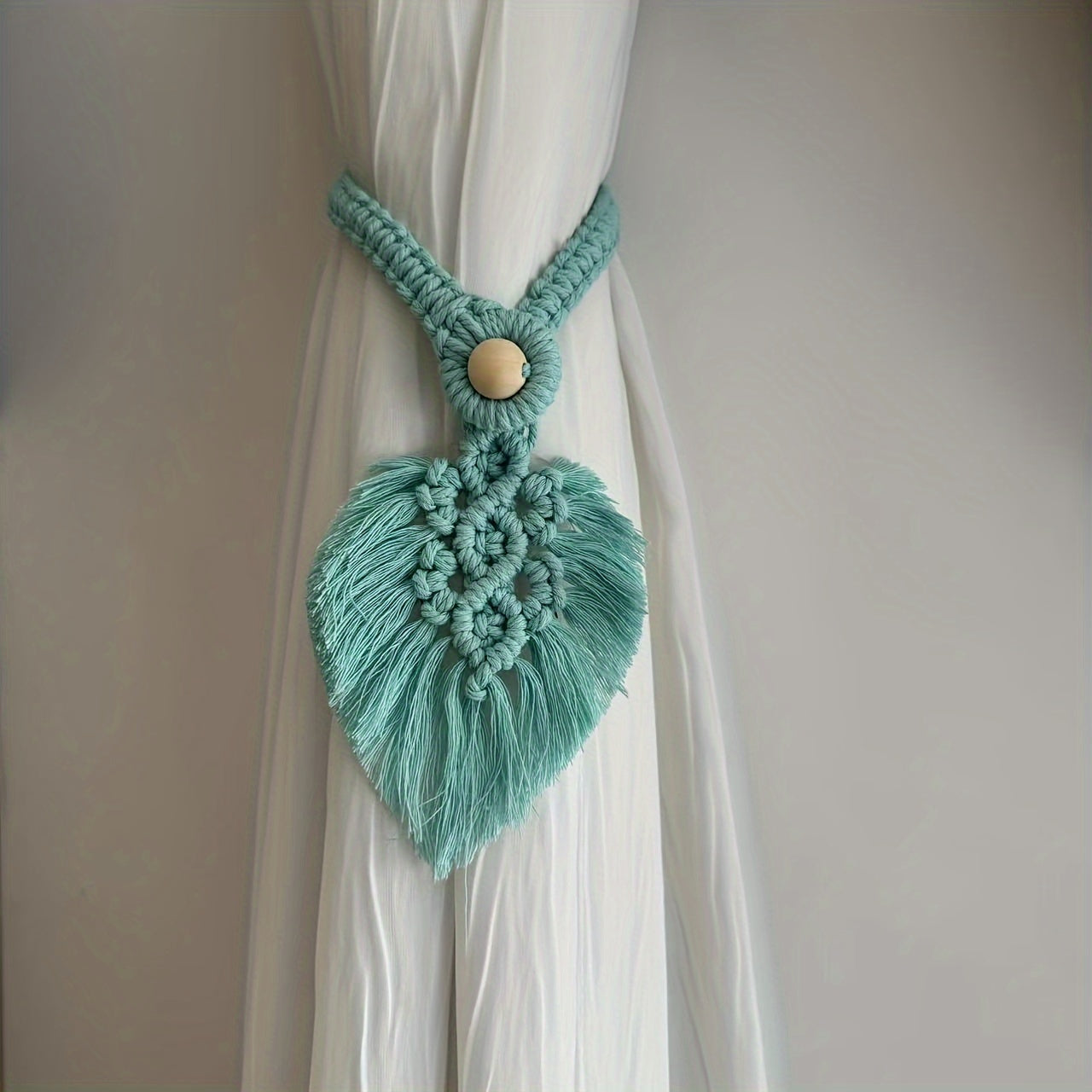 Soltana Vorhangbänder | Handgeknüpftes Boho-Design | 100 % Baumwolle | Für Wohnzimmer & Schlafzimmer