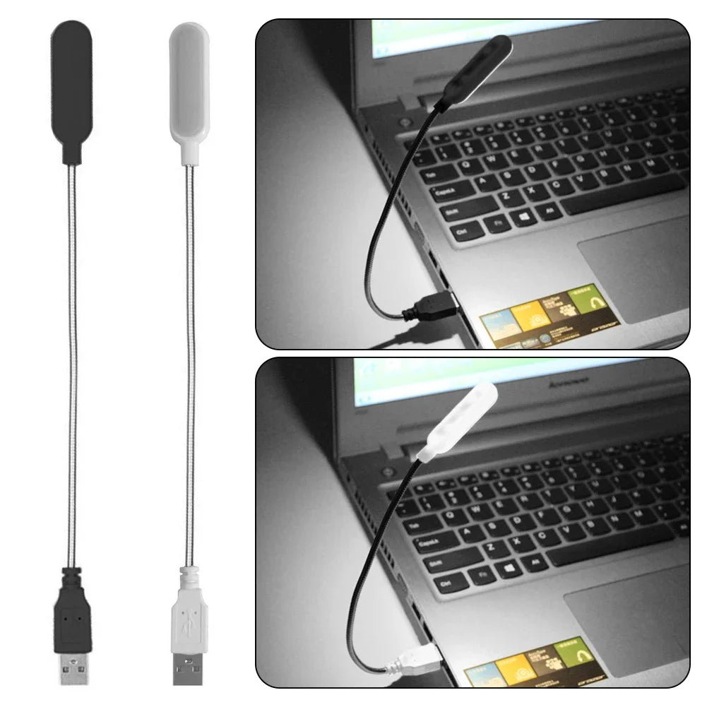 FlexiBeam USB LED Leselampe | Wiederaufladbar & Energiesparend | Flexibler Schwanenhals | Warmweiß & Kaltweiß | Kompatibel mit Laptop, PC & Powerbank