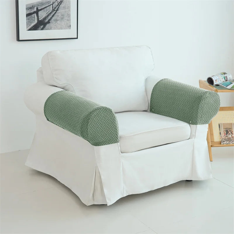 2-teiliges Set Armlehnenbezüge für Sessel & Sofa Armluxe | Jacquard-Stoff | Staub- und Schmutzschutz | Waschbar & Rutschfest