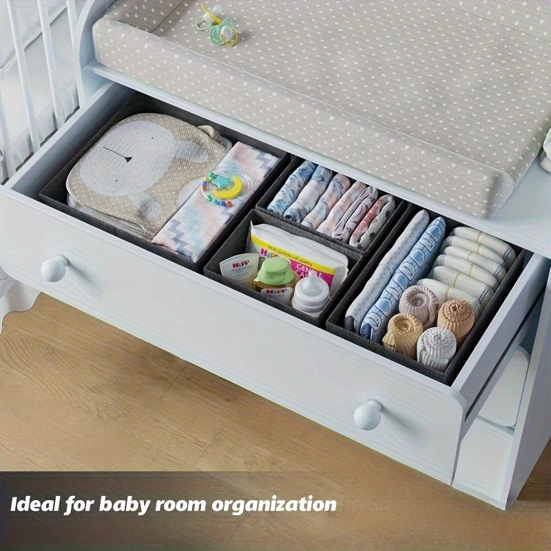 Boxilino Ordnungs-Set | 12-teilig & Faltbar | Für Baby- & Kinderkleidung | Leicht & Hygienisch | Ideal für Schubladen