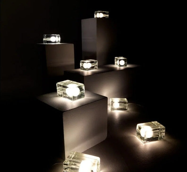 Lumiére Cube Lampe | Glasdesign | Blendfrei & Modern | LED Tischlicht