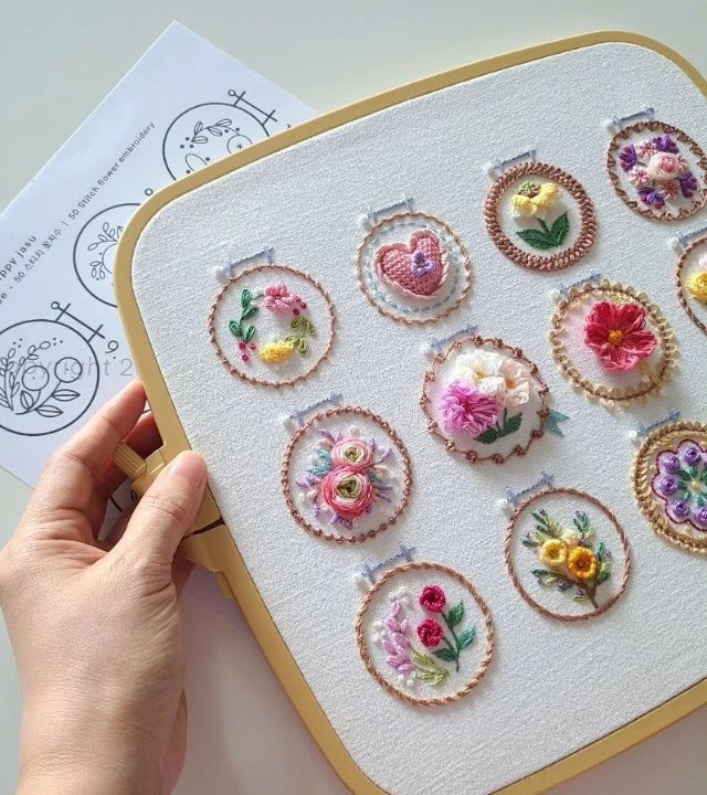 StitchBloom – Blumenstickerei zum Entspannen & Verschönern!
