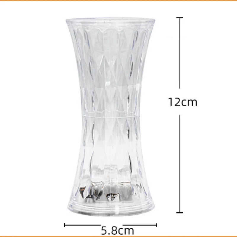 LumiCrystal LED Kristalltischlampe | Batteriebetrieben & Flammenlos | Warmweißes Ambientelicht | Ideal für Schlafzimmer, Hochzeit & Dekoration