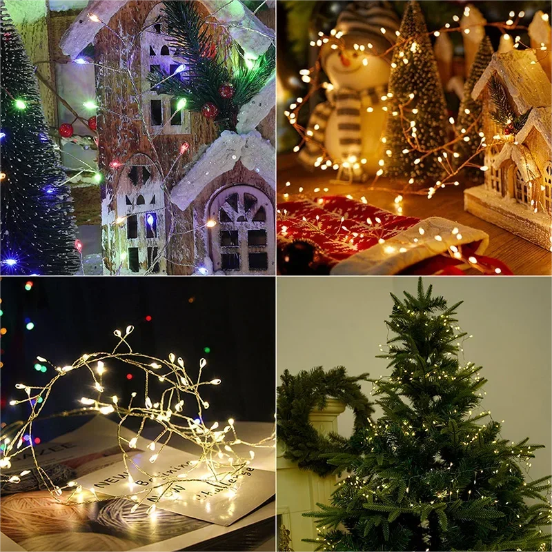 Lumistra Cluster LED Lichterkette | Warmweiß & Kaltweiß | 36 m Silberdraht | IP44 Wasserdicht | Ideal für Weihnachten, Hochzeiten & Partys