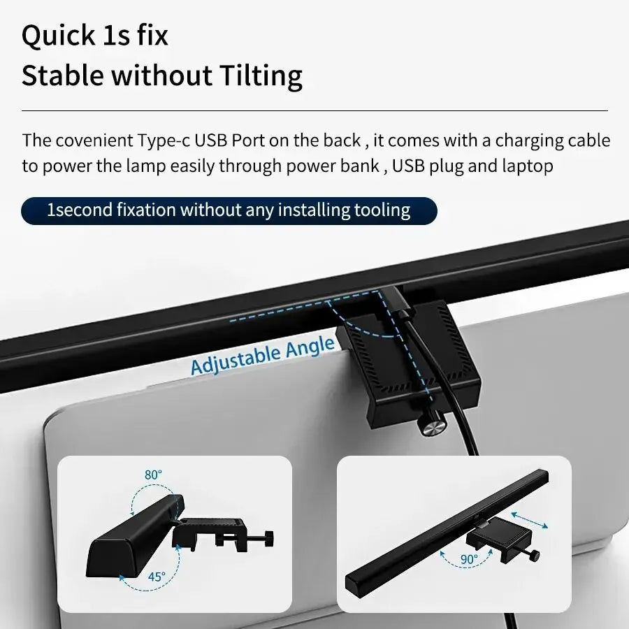 LED-Monitor-Lichtleiste | Blendfreie Bildschirmbeleuchtung | USB-betrieben & dimmbar | 33 cm / 50 cm | Lumvion