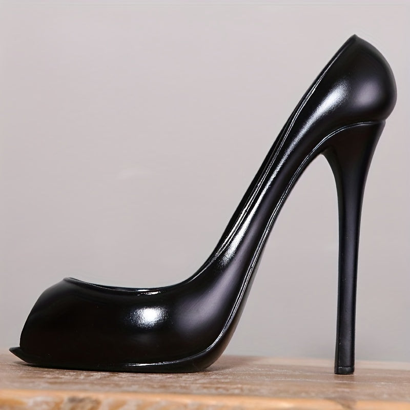 GlamPour HeelRack | High-Heel Weinregal | Design-Akzent für Weinliebhaber | Schwarz Glänzend