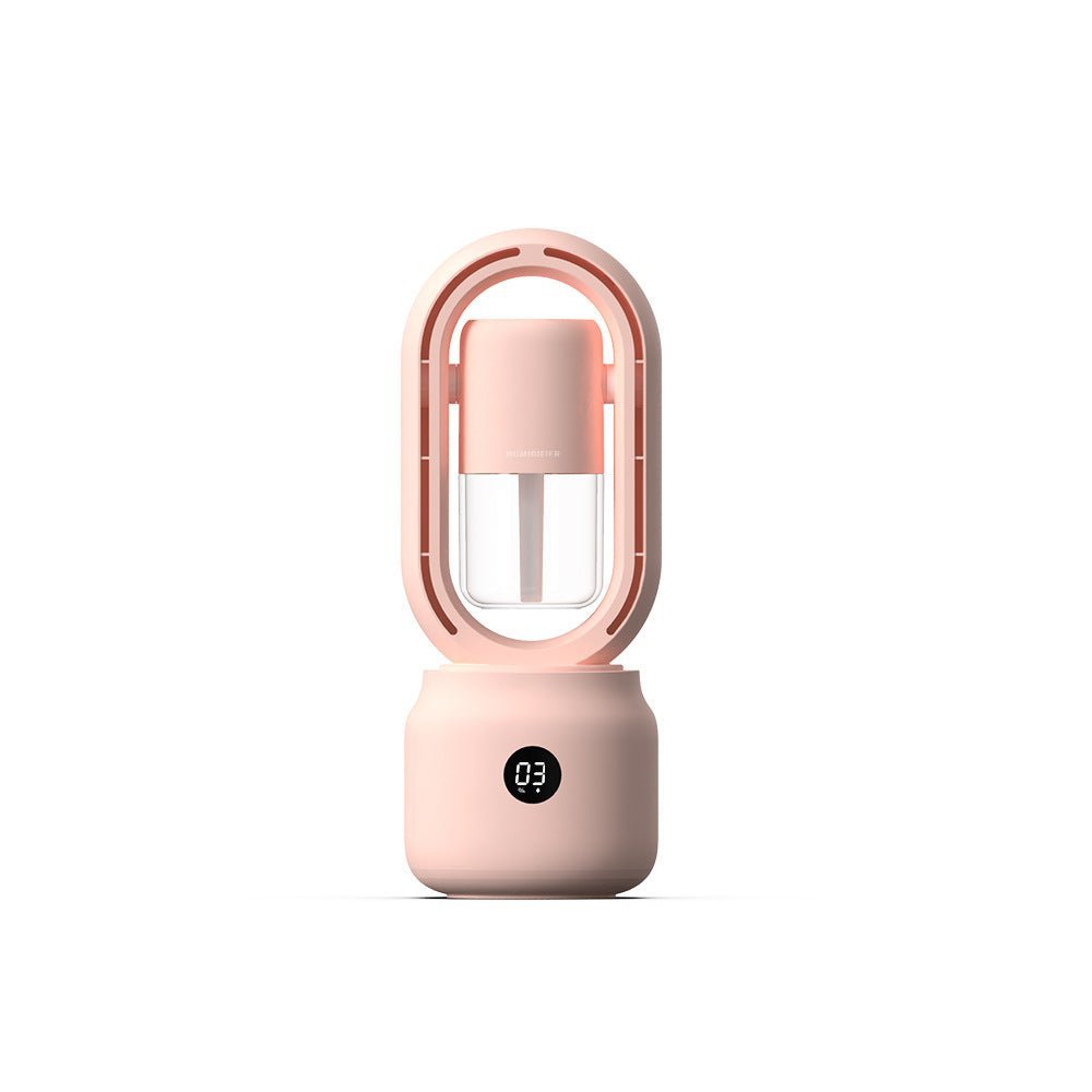 BreezyGlow One | Bladeless Ventilator | Luftbefeuchter & LED | Kabellos