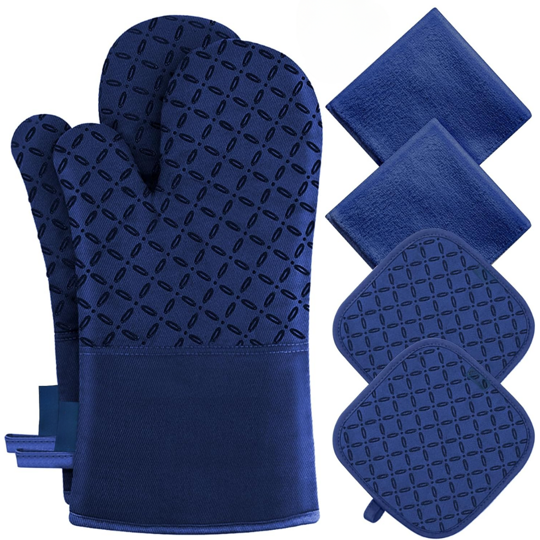 GripTiva HeatSet | Silikon-Ofenhandschuhe 6-teilig | Hitzebeständig bis 260 °C