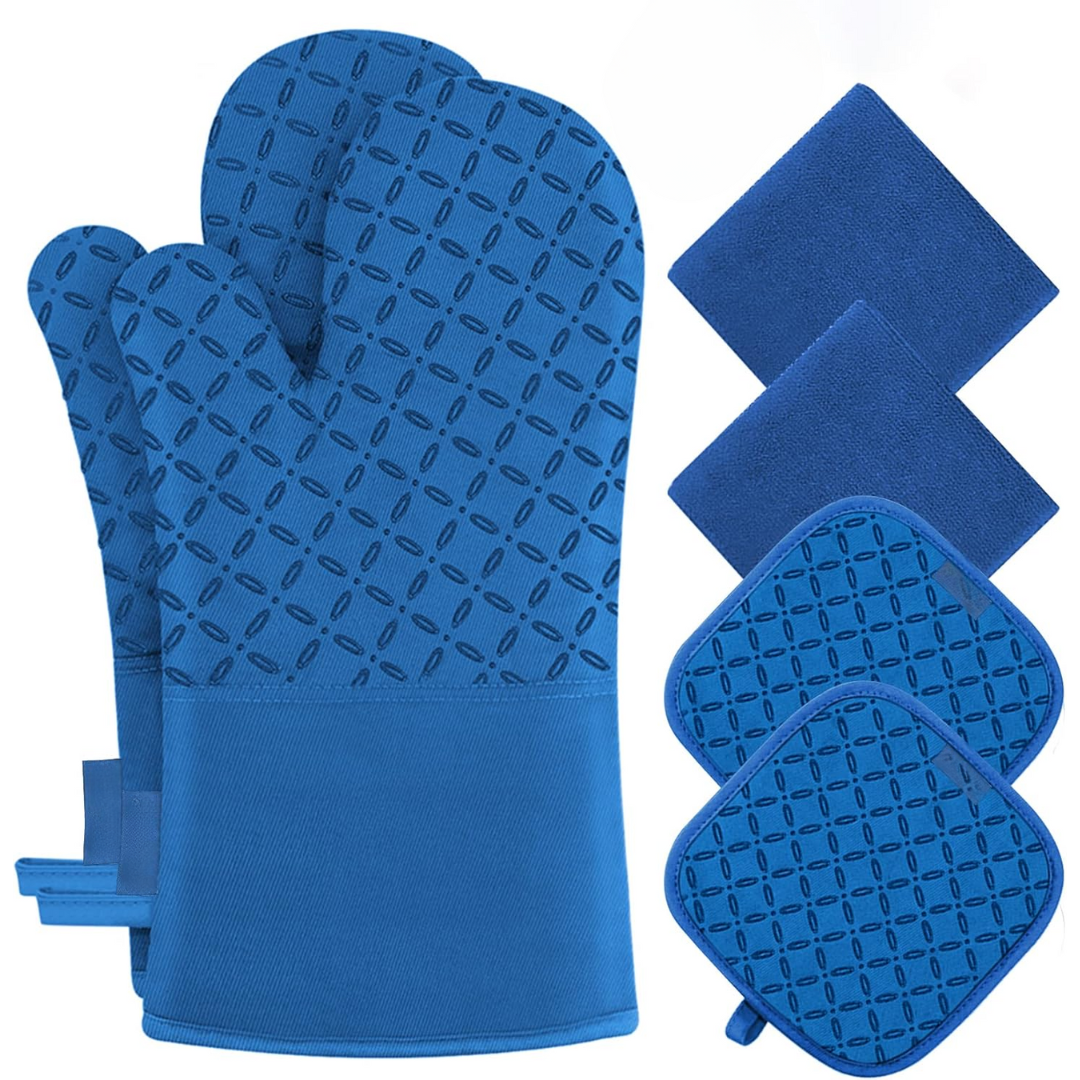 GripTiva HeatSet | Silikon-Ofenhandschuhe 6-teilig | Hitzebeständig bis 260 °C