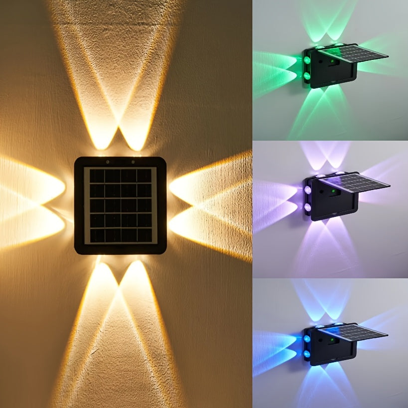 Soluna GlowWall Solarleuchte | Farbwechsel & Warmweiß | Wetterfest & Kabellos | Für Außenwände