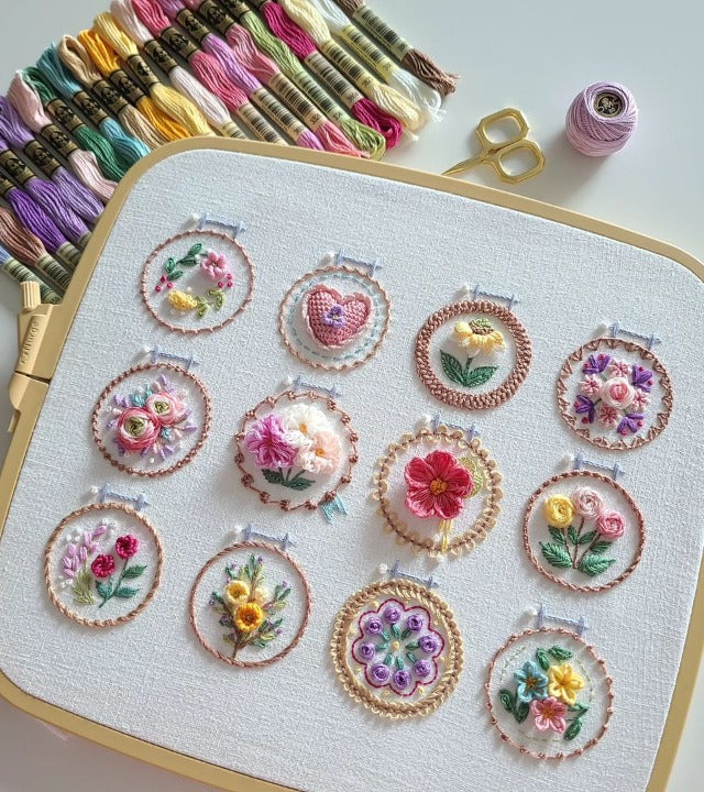 StitchBloom – Blumenstickerei zum Entspannen & Verschönern!