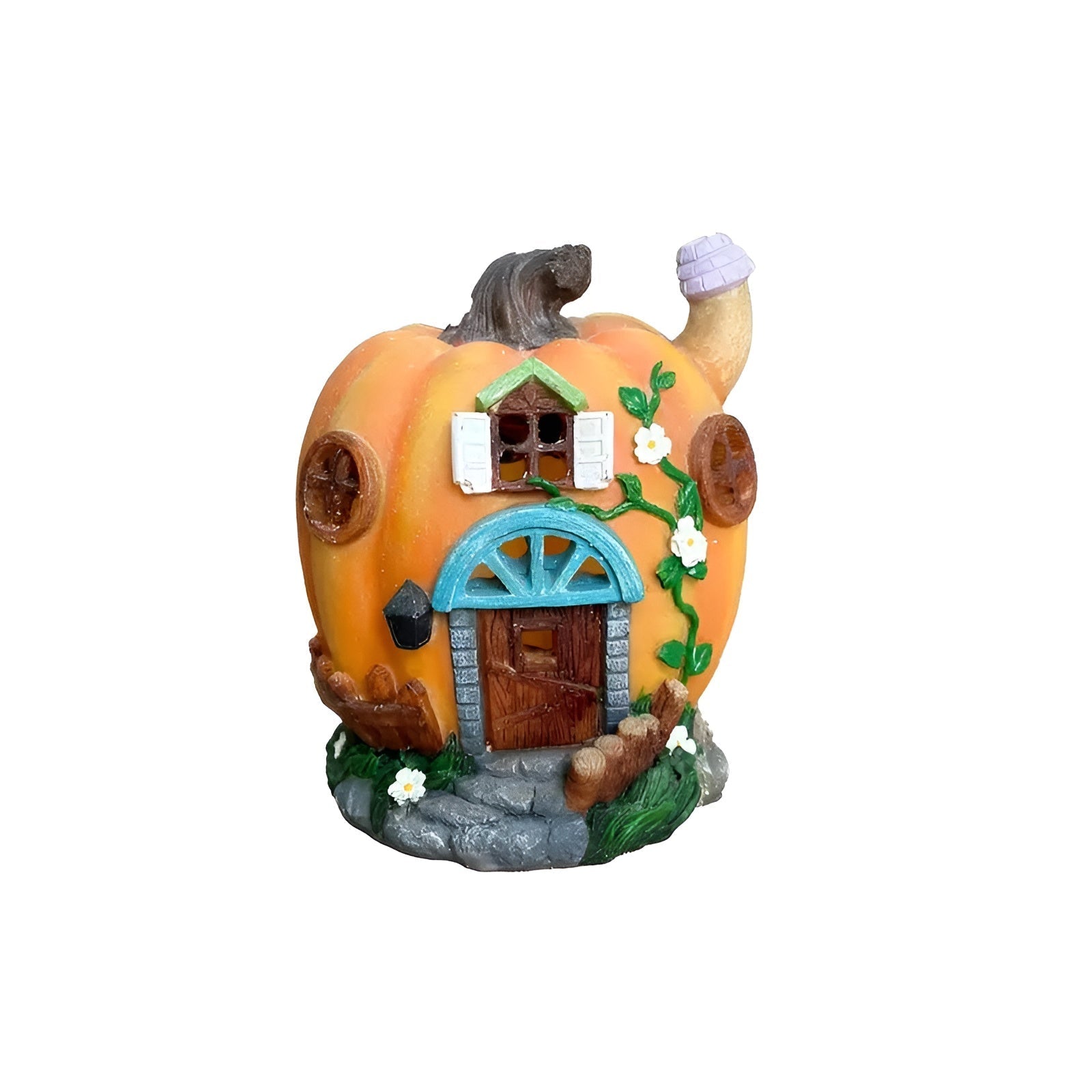 Lumipumpa Solar-Kürbis-Haus | LED-Außenleuchte | Wetterfest & Energieeffizient | Ideal für Halloween- & Herbstdekoration