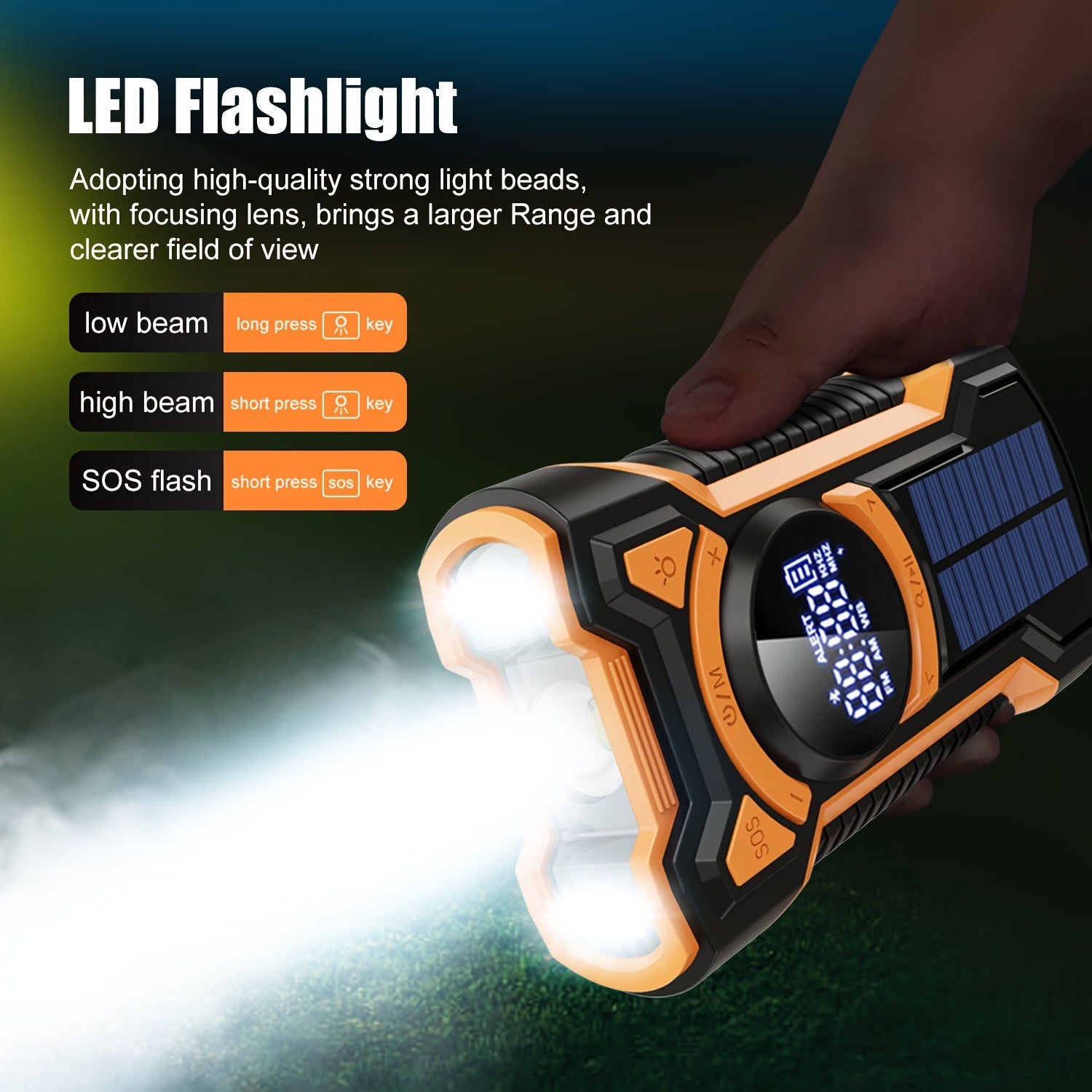 SurvivorMax Emergency Radio | Solar & Handkurbel | 5000mAh Powerbank | LED Light & SOS Alarm