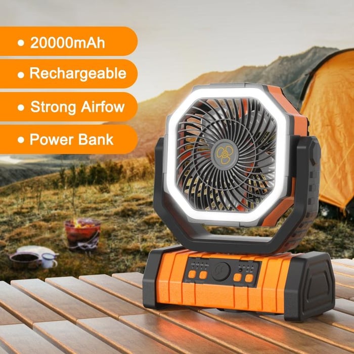 BreezeCamp™ – Die perfekte Kombination aus Ventilator & Campinglicht