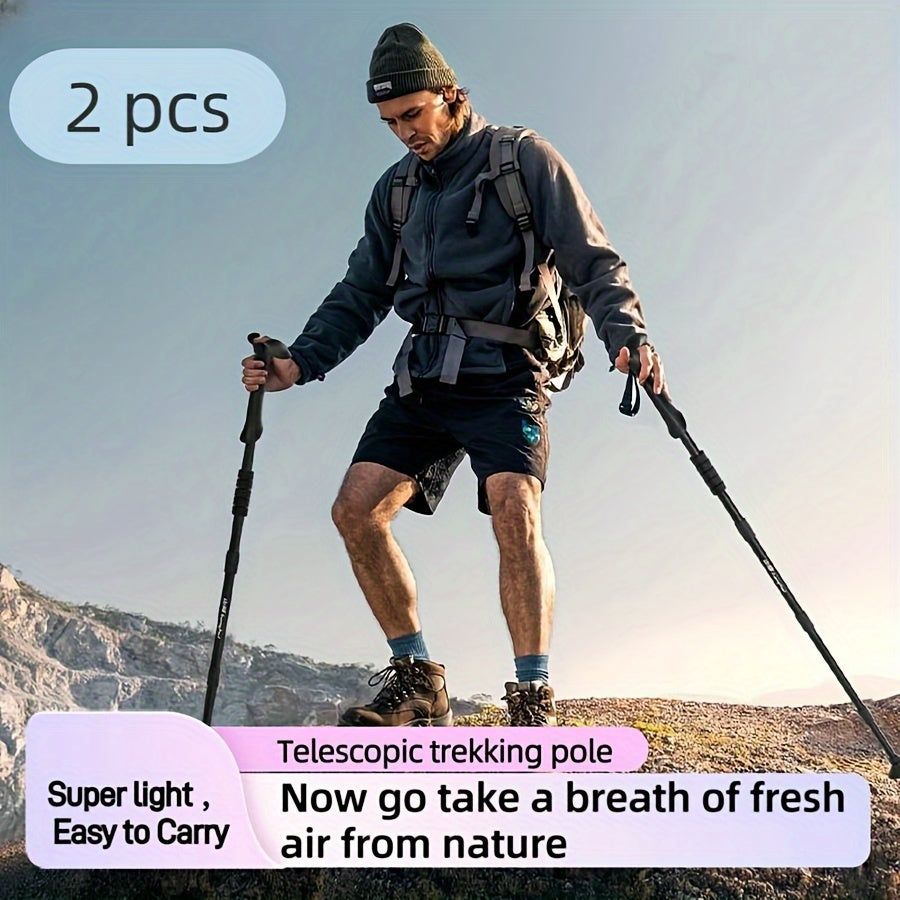 HikerMax Trekking Poles | Verstellbar & Stoßdämpfend | Leichtes Aluminium | 65–135 cm
